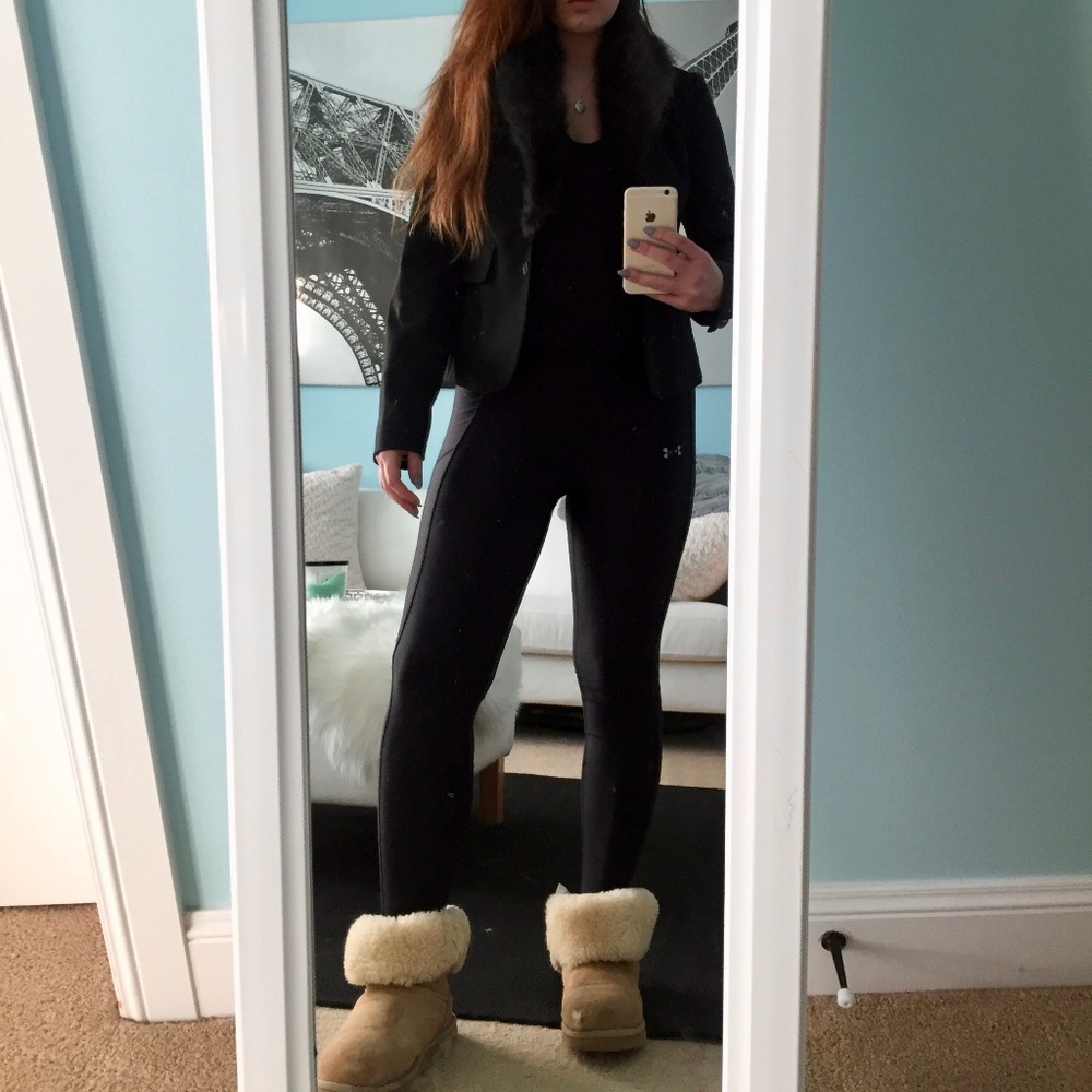 Blazer w/ Faux Fur Trim